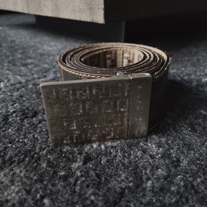 Fendi zucca reversible belt
